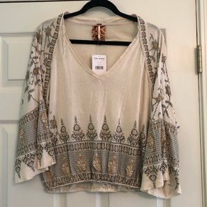 New w/ Tags Free People Printed Medallion Top